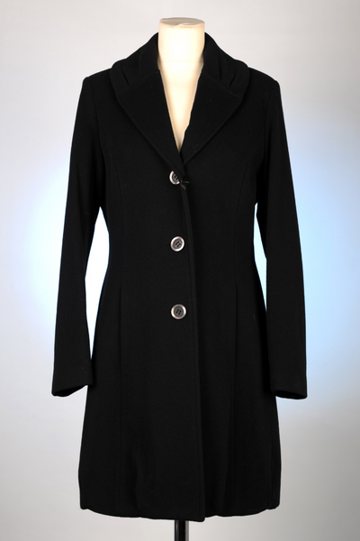 Black wool coat example