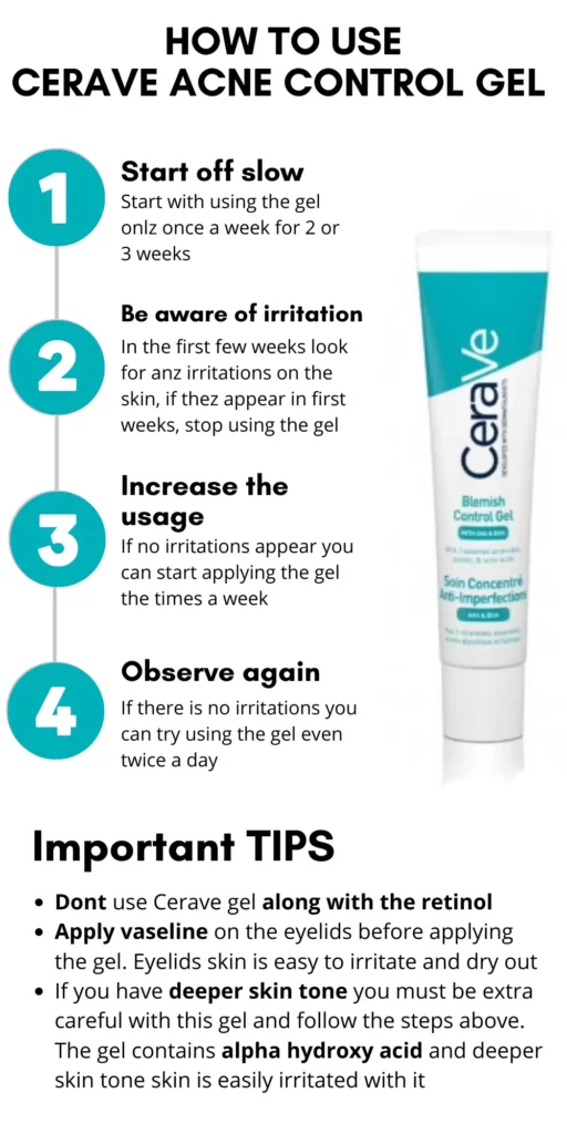 How To Use Cerave Acne Control Gel